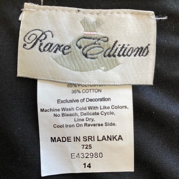 RARE EDITIONS BLACK AND YELLOW BUTTERFLY FLOWER DRESS - Picture 9 of 9